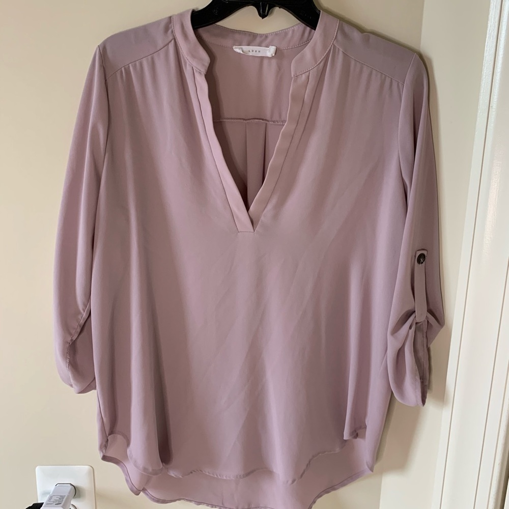 lavender blouse